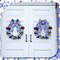 6 Rolls Christmas Chinoiserie Ribbon White and Blue Wired Edge Floral Ribbon Butterfly Flower Pattern Fabric Craft Wreath Bow Wrapping 2.52 Inches by 5 Yards